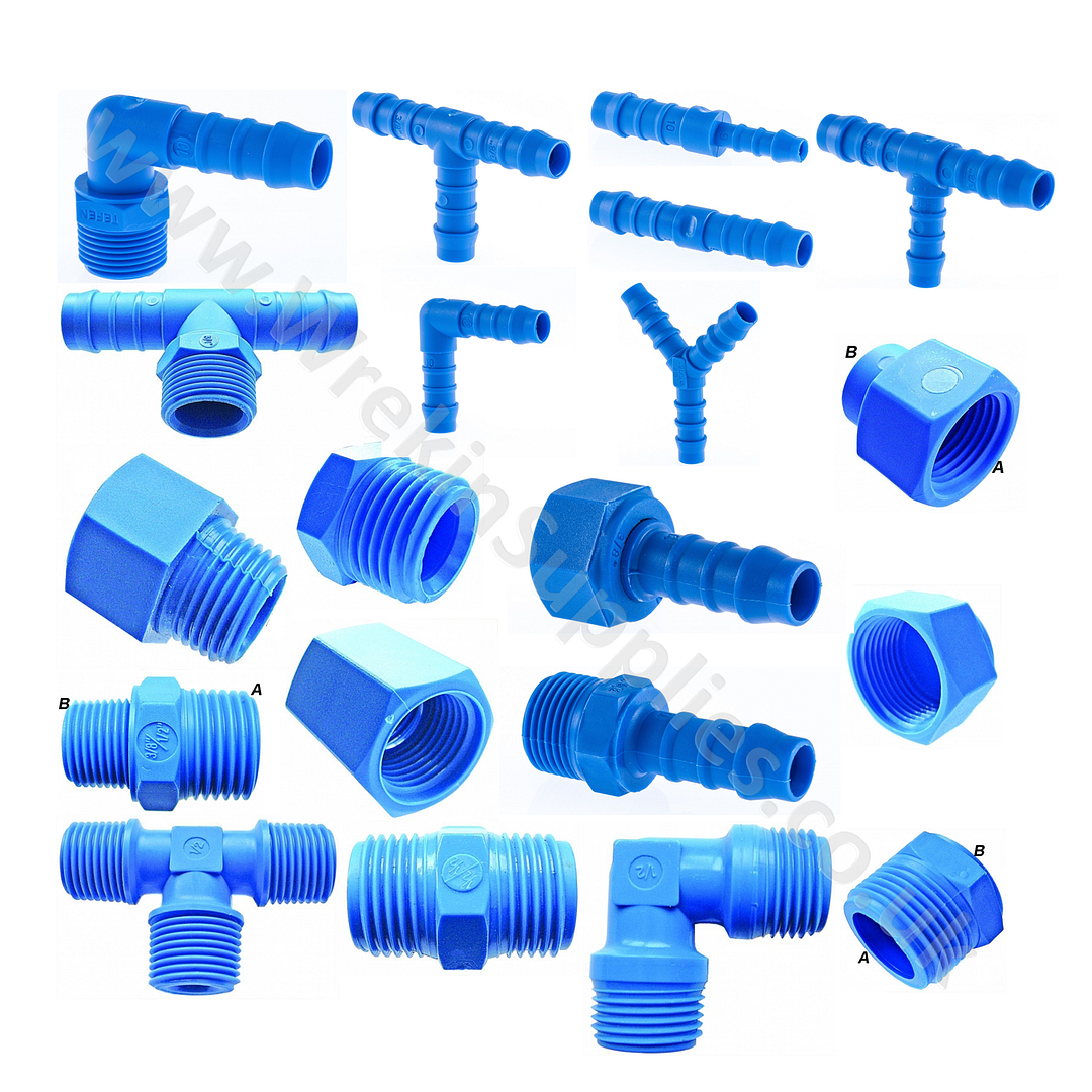 TEFEN Food Grade Nylon Hose Push In Fittings BSP Thread Hosetail Pipe